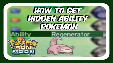 hidden abilities pokemon sun.